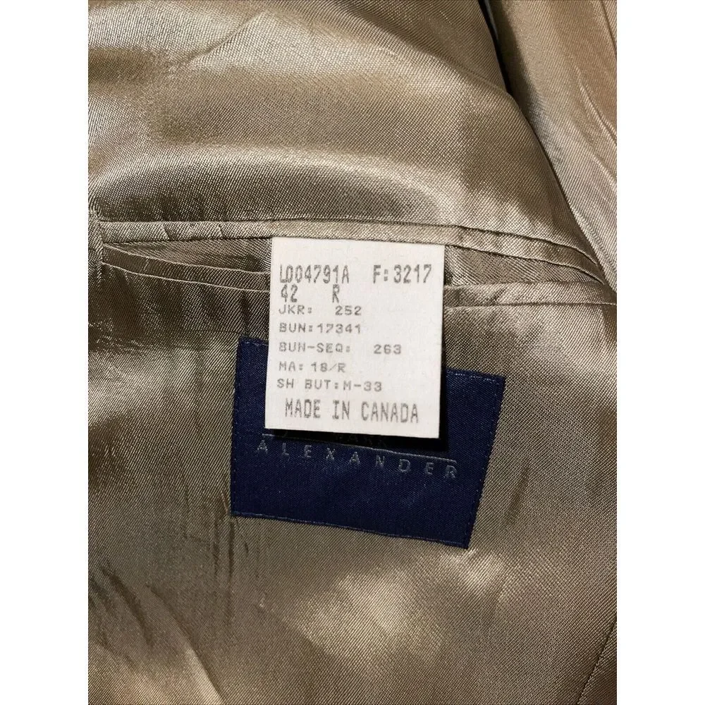 Mark Alexander Sports Coat Men 42R Beige 54% Silk 46%‎ Wool Canada